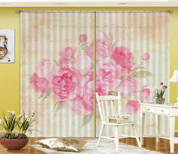 3D Pink Flower Pot 3057 Debi Coules Curtain Curtains Drapes