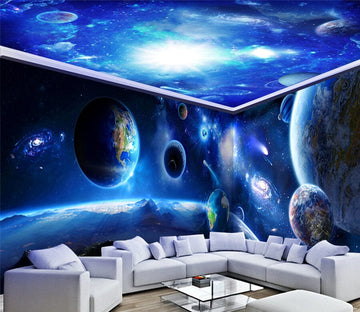 3D Blue Starry Sky WC083 Wall Murals Wallpaper AJ Wallpaper 2 