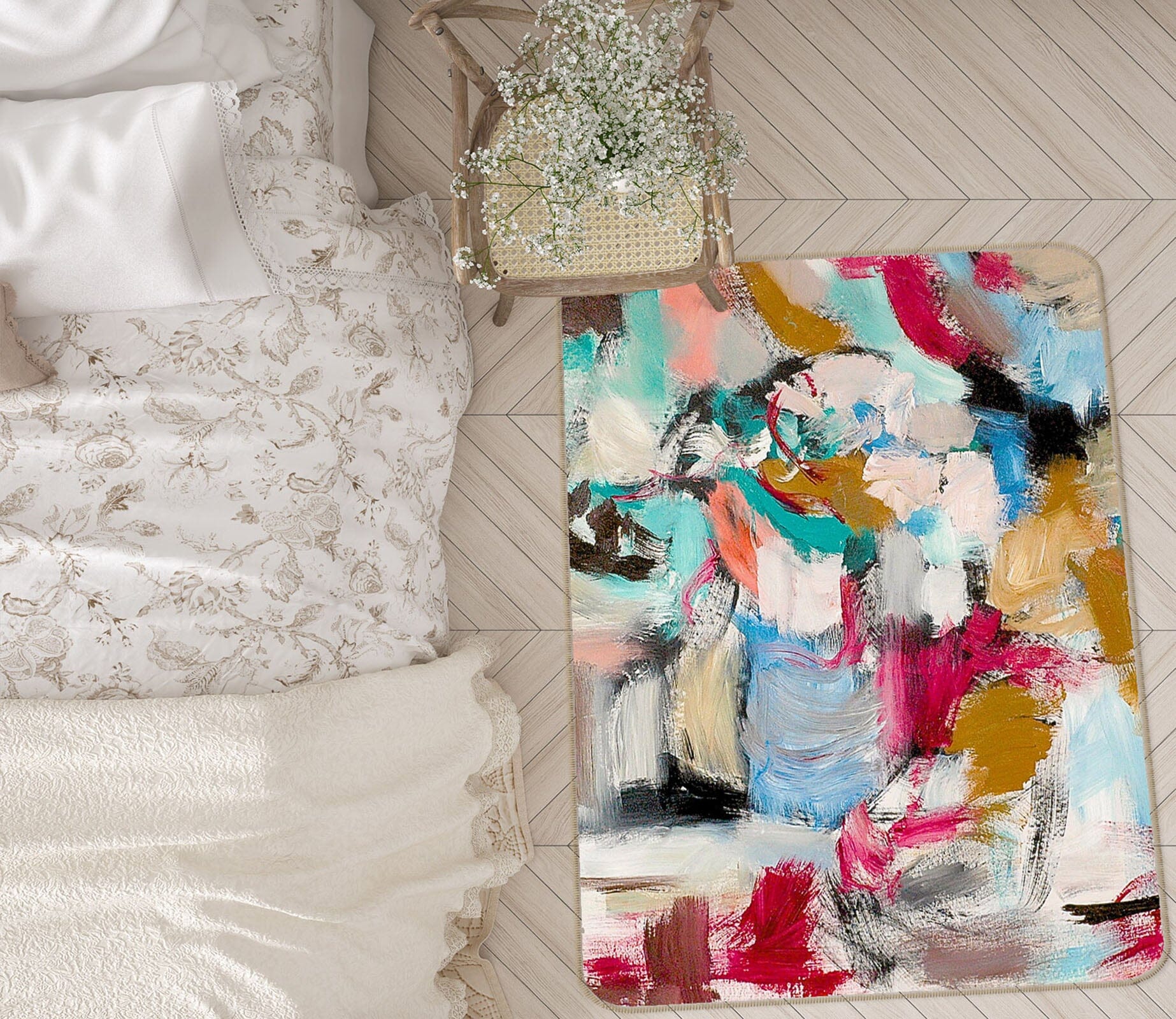 3D Color Graffiti 1025 Allan P. Friedlander Rug Non Slip Rug Mat Mat AJ Creativity Home 