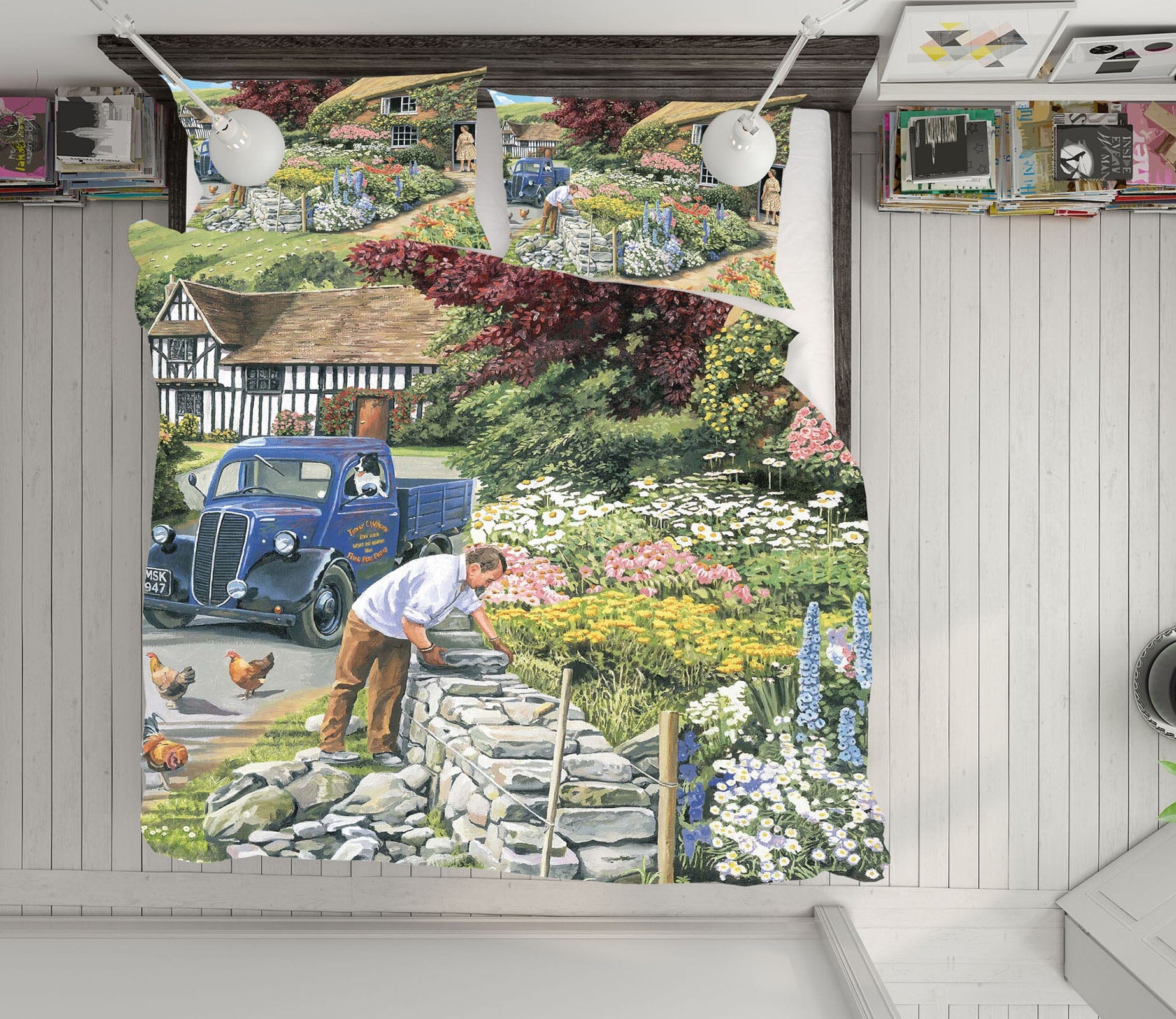 3D Drystone Walling 2022 Trevor Mitchell bedding Bed Pillowcases Quilt Quiet Covers AJ Creativity Home 