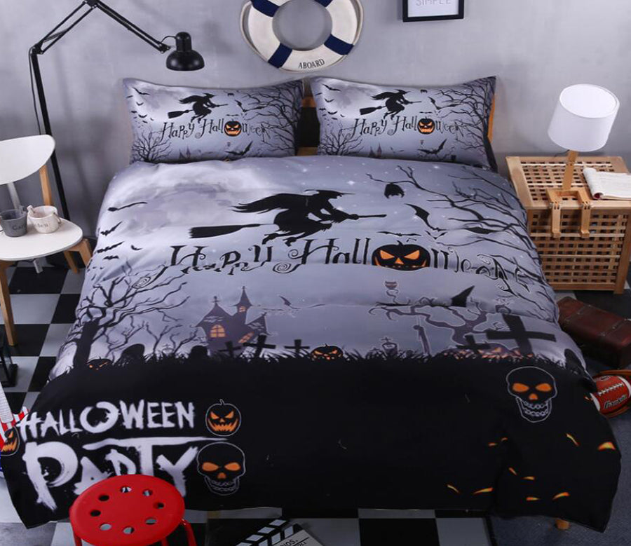 3D Ghostly Halloween 1130 Bed Pillowcases Quilt