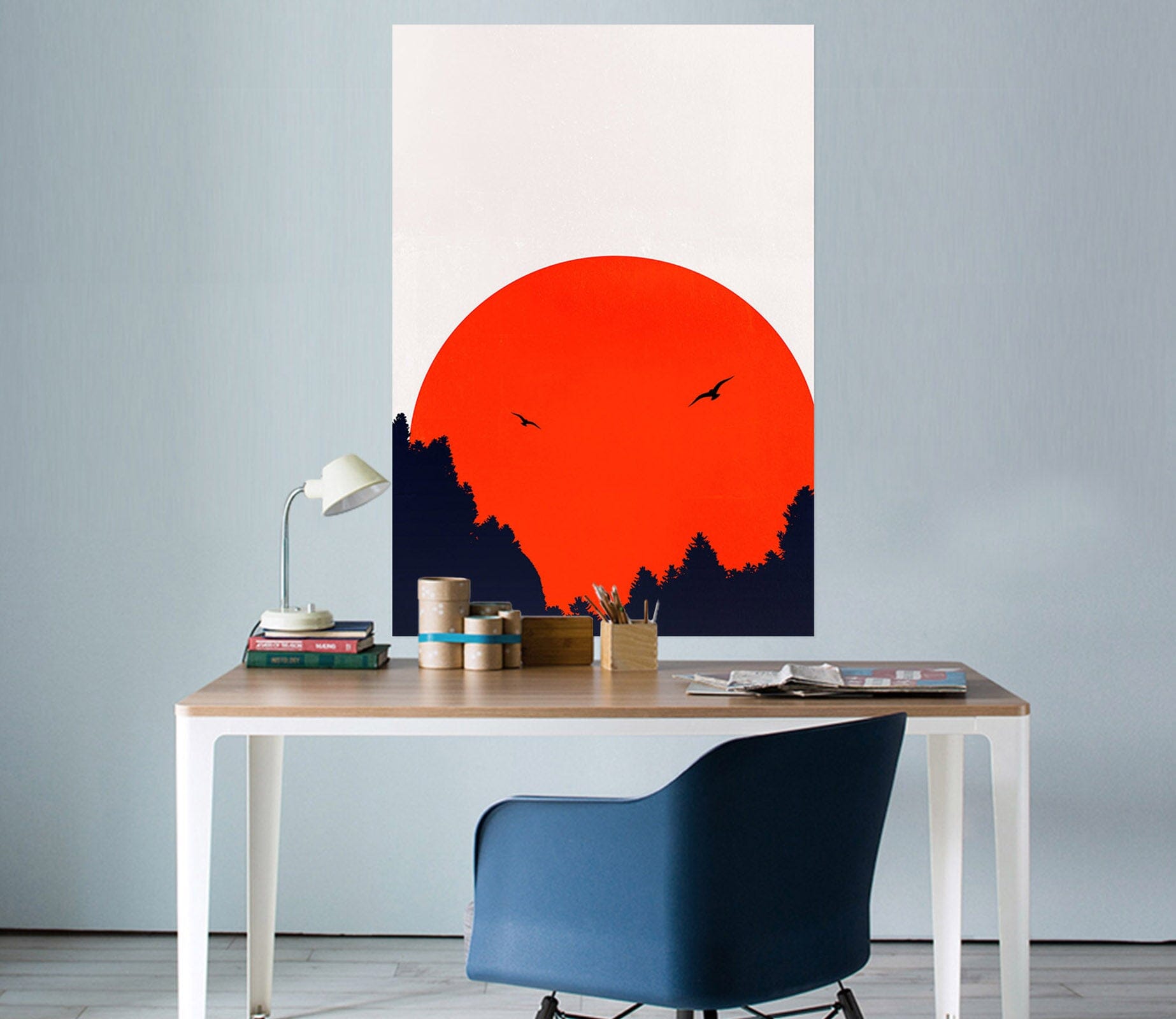 3D Red Sun 235 Boris Draschoff Wall Sticker Wallpaper AJ Wallpaper 2 