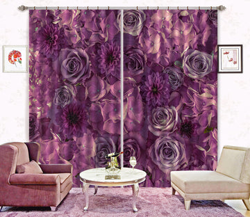 3D Purple Garden 6327 Assaf Frank Curtain Curtains Drapes