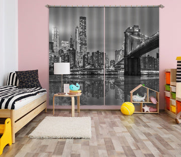 3D Grey Bridge 101 Marco Carmassi Curtain Curtains Drapes Curtains AJ Creativity Home 