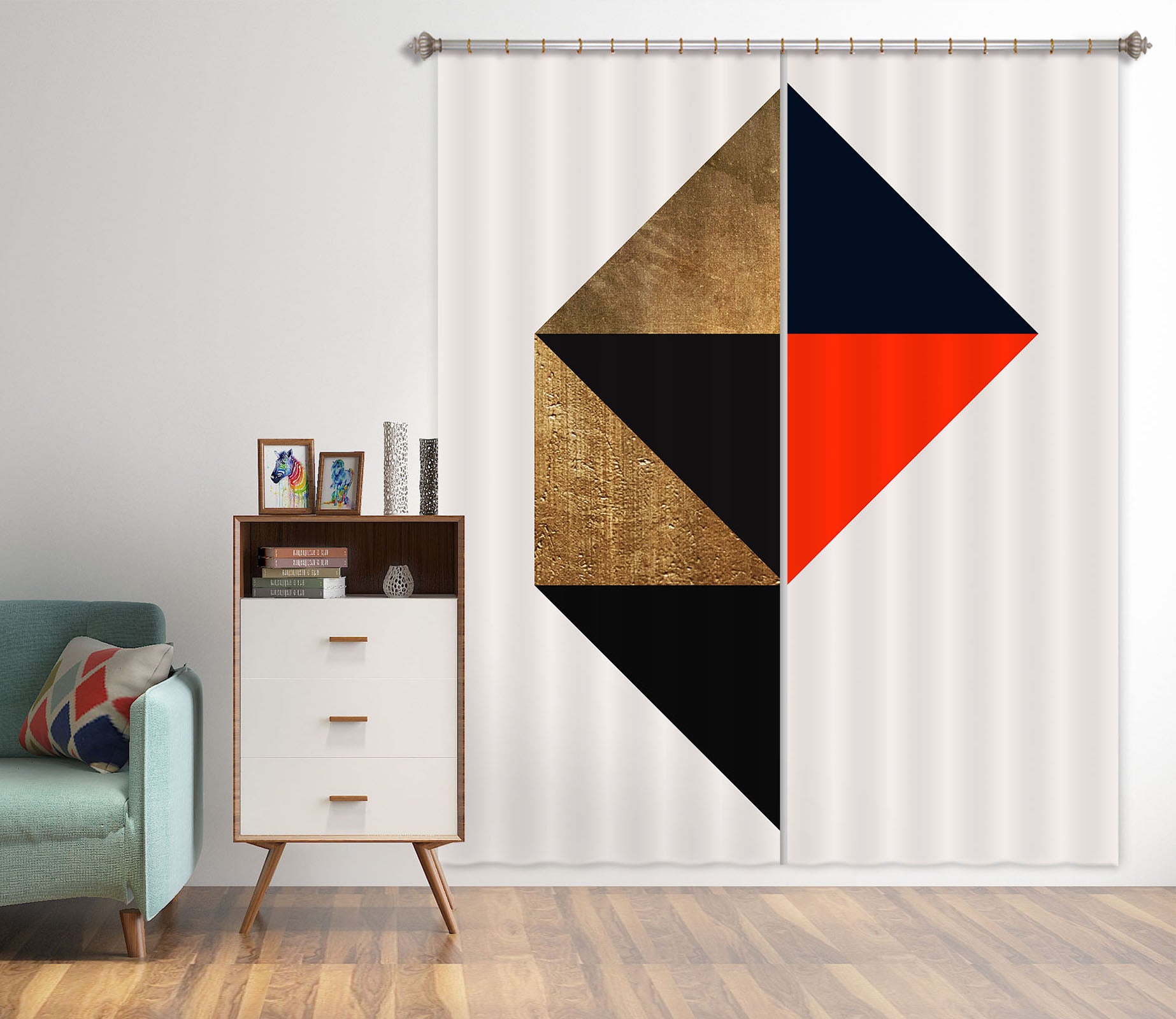 3D Black Graphics 1130 Boris Draschoff Curtain Curtains Drapes