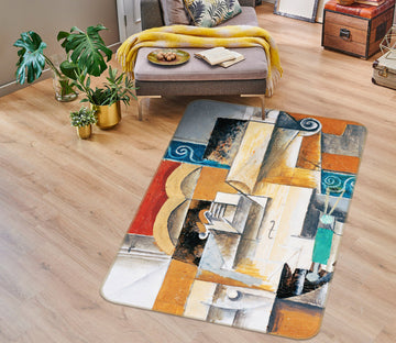 3D Three-Dimensional Square Pattern 65062 Non Slip Rug Mat