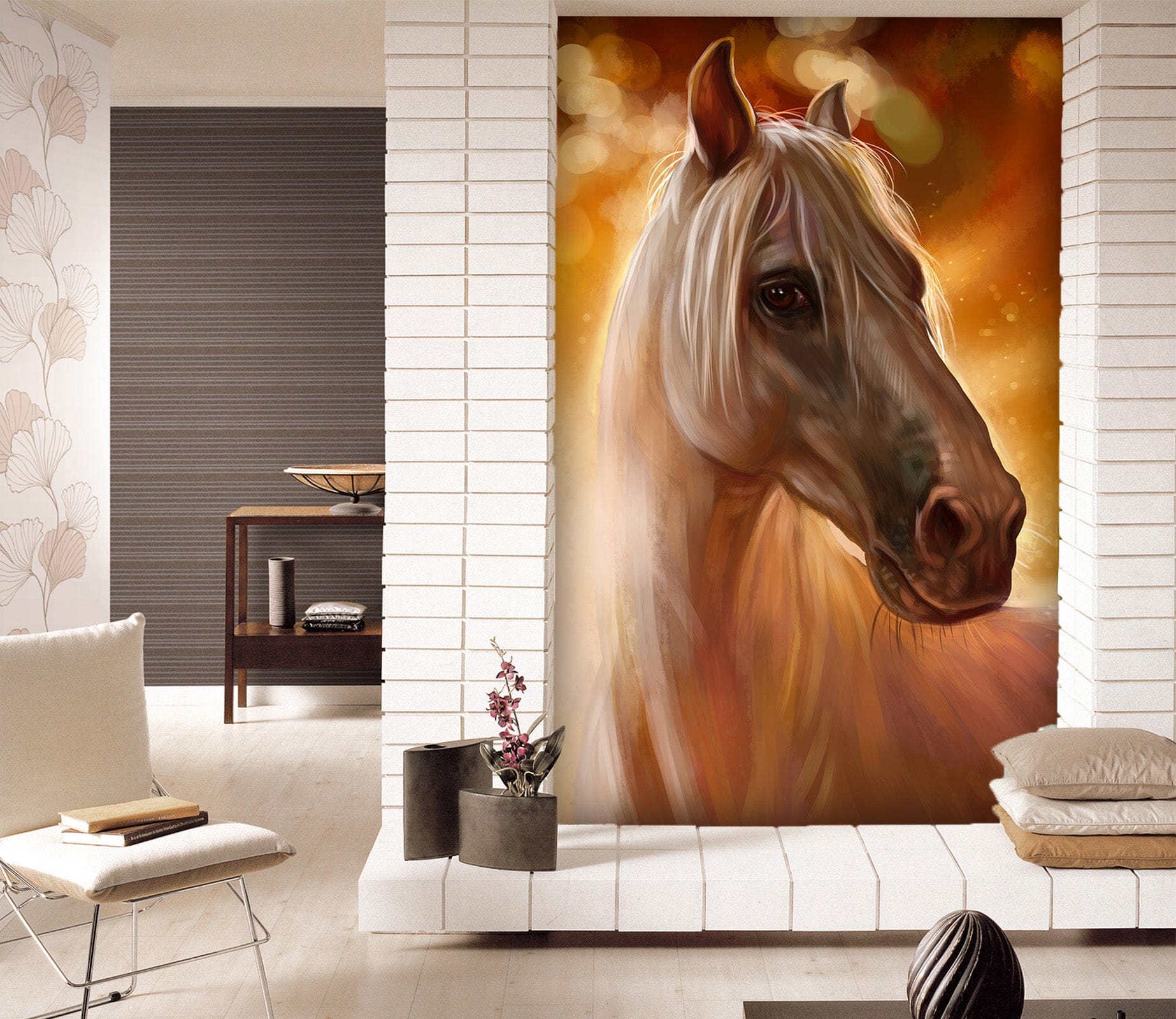 3D Sunset Horse 124 Wall Murals Wallpaper AJ Wallpaper 2 