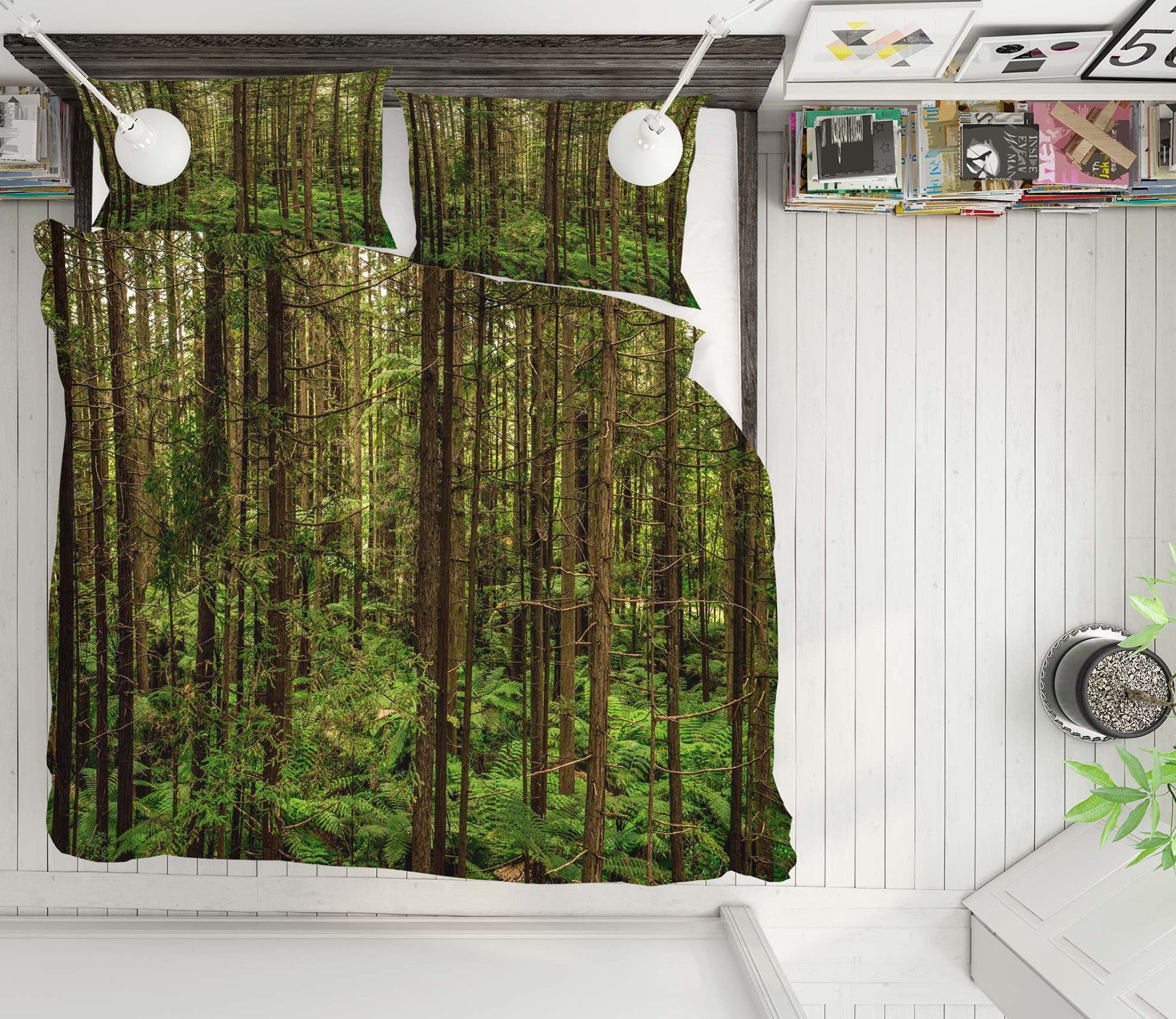3D Forest 59170 Bed Pillowcases Quilt