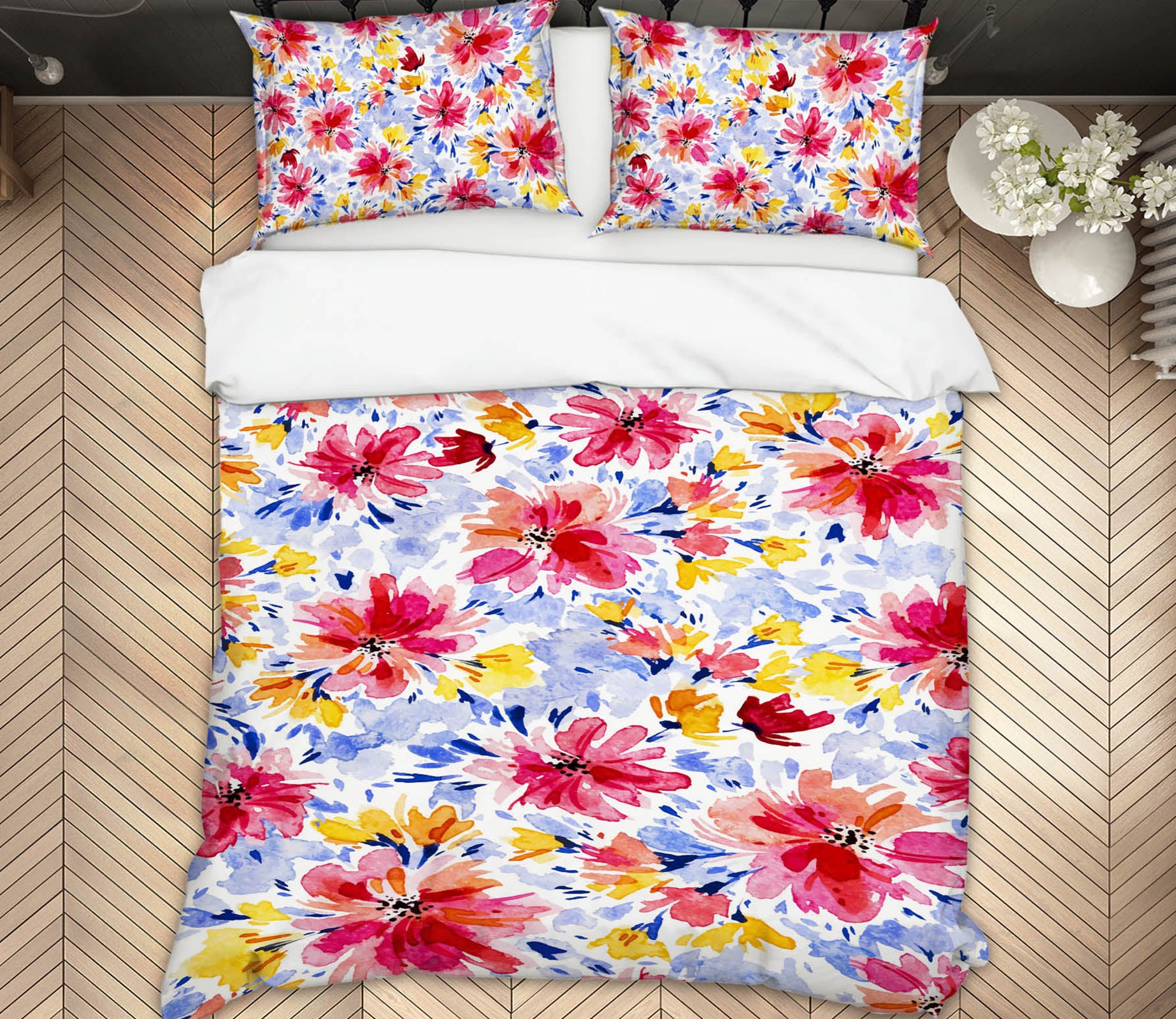 3D Flowers 60176 Bed Pillowcases Quilt