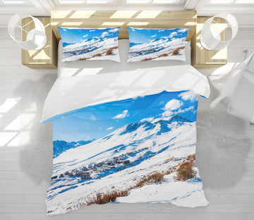 3D Snow Mountain 61023 Bed Pillowcases Quilt