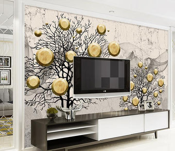 3D Golden Fruit 594 Wall Murals Wallpaper AJ Wallpaper 2 