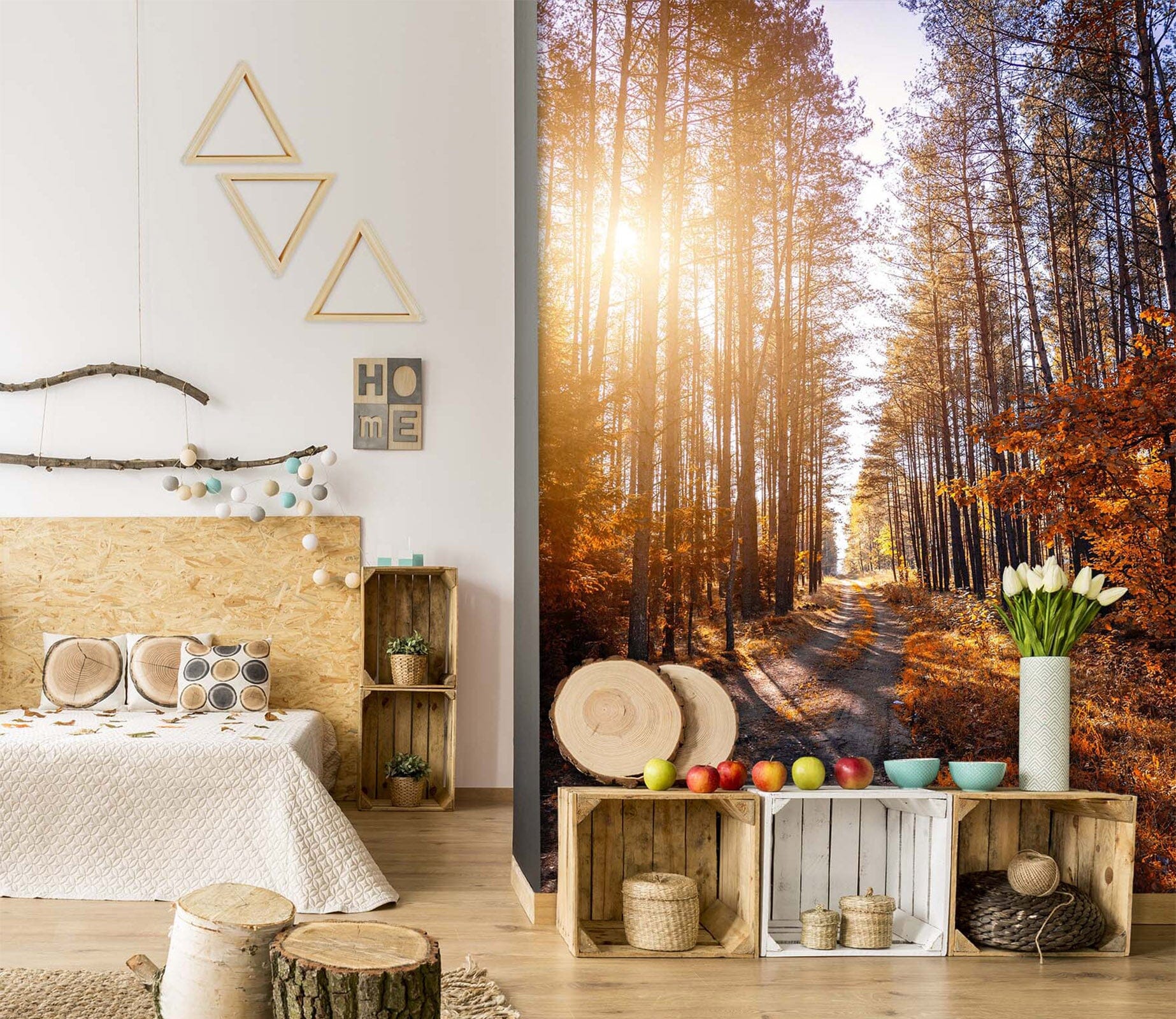 3D Forest Sunlight 2094 Wall Murals Wallpaper AJ Wallpaper 2 