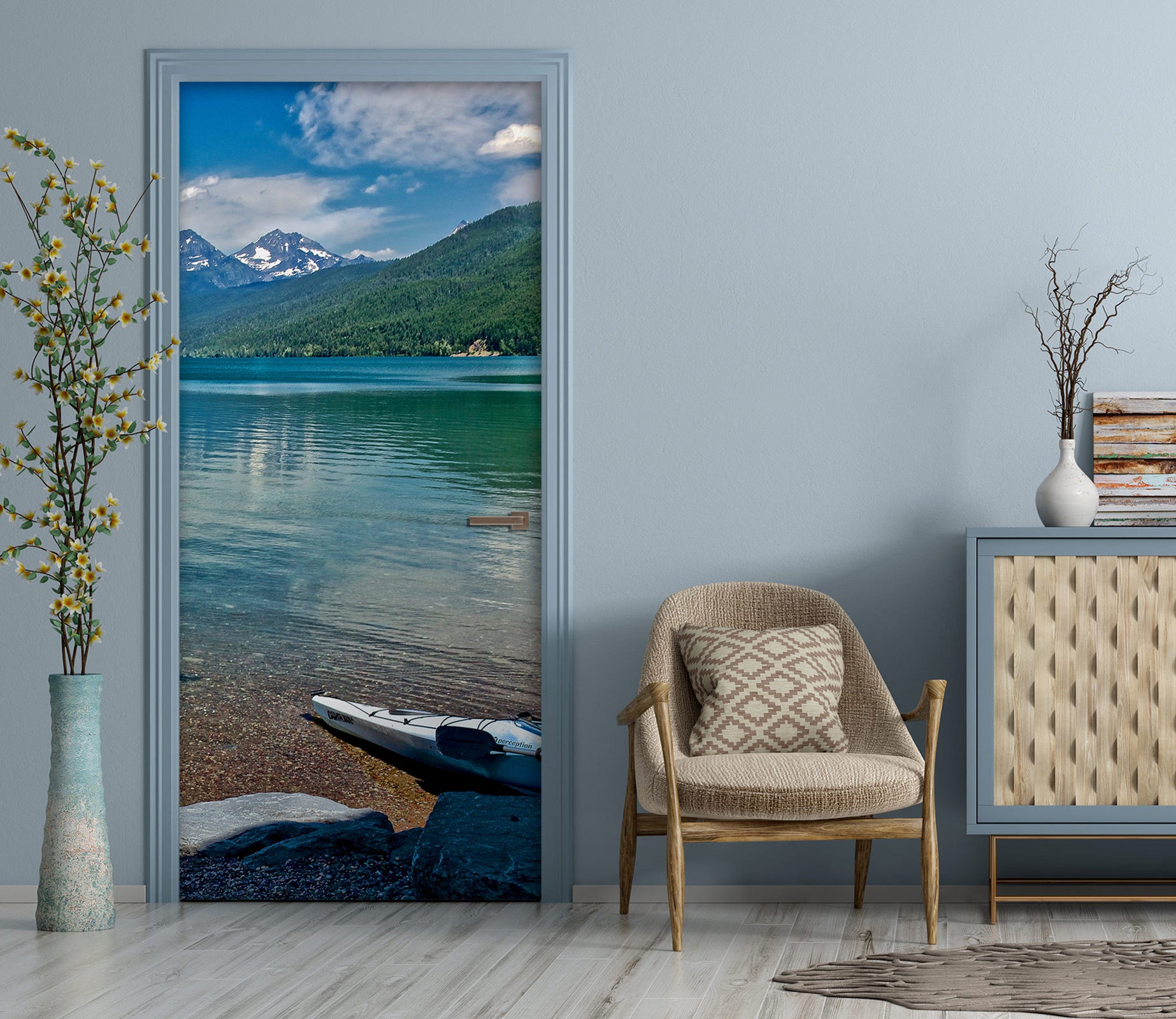 3D Lake Mountains 110208 Kathy Barefield Door Mural