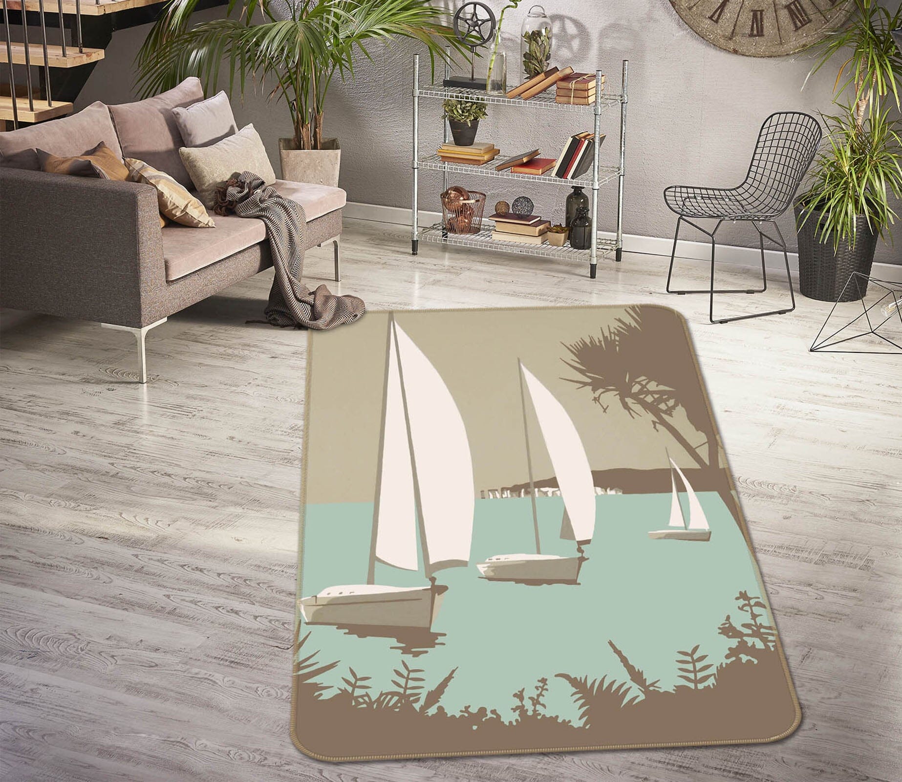 3D Poole The Purbecks 1135 Steve Read Rug Non Slip Rug Mat Mat AJ Creativity Home 