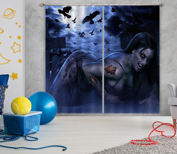 3D Night Beauty 5085 Tom Wood Curtain Curtains Drapes