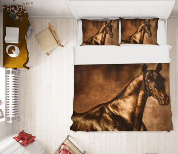 3D Dark Horse 21046 Bed Pillowcases Quilt