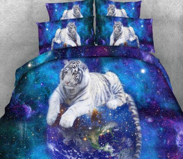 3D Planet White Tiger 5508 Bed Pillowcases Quilt