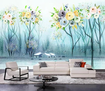 3D Colored Flowers 244 Wall Murals Wallpaper AJ Wallpaper 2 