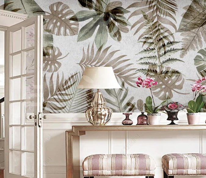 3D Green Leaf 1901 Wall Murals Wallpaper AJ Wallpaper 2 