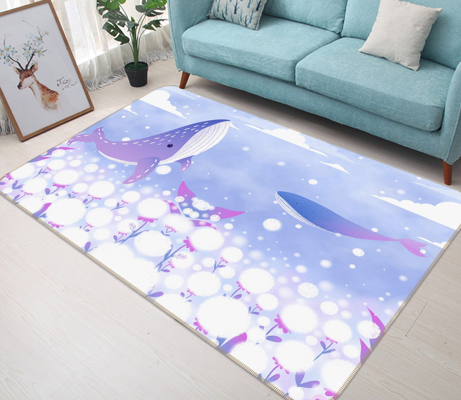 3D Whale 34007 Non Slip Rug Mat