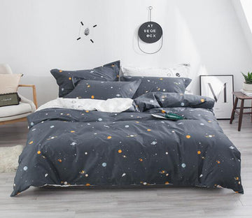 3D Color Dots On Black 6159 Bed Pillowcases Quilt