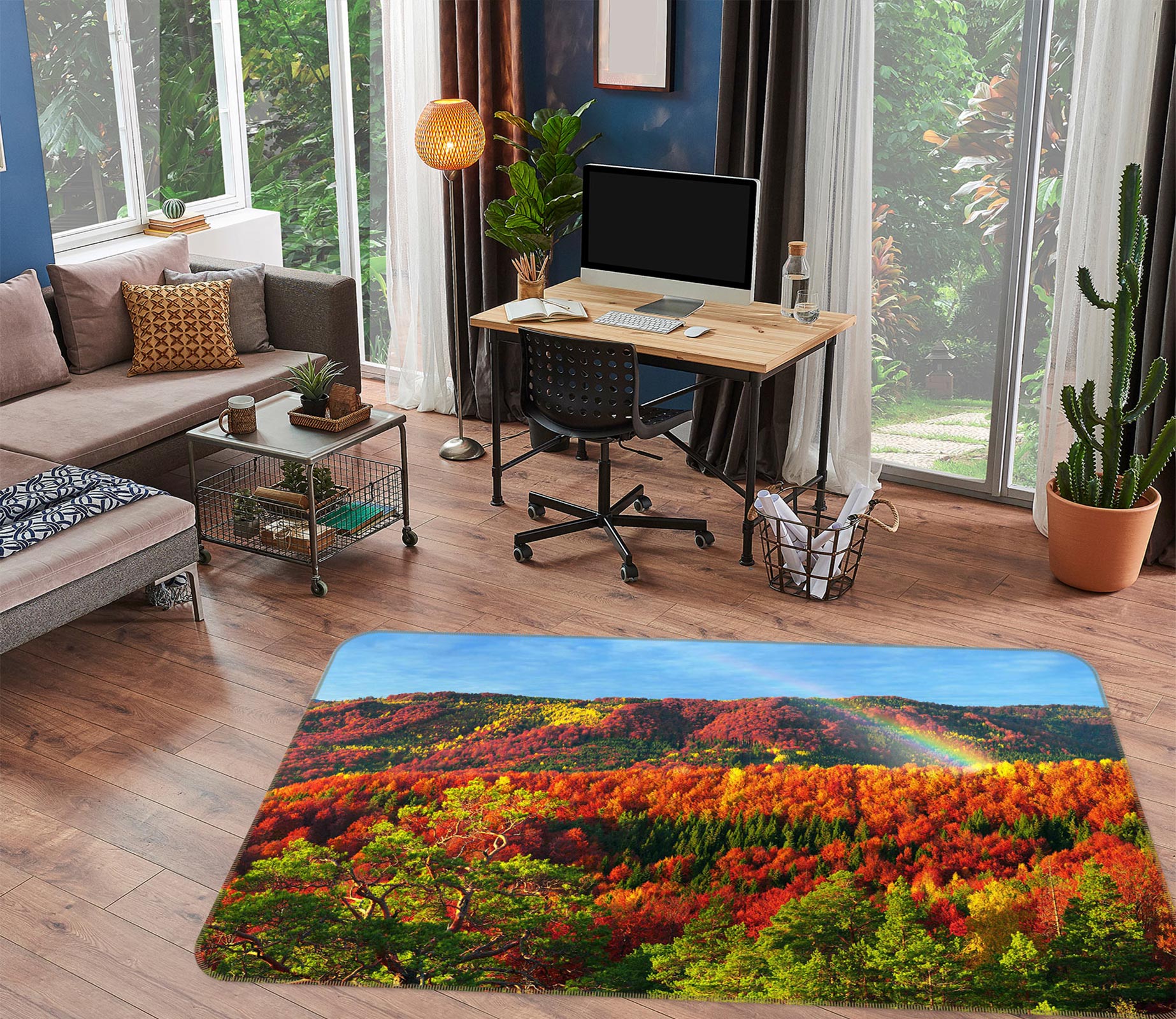 3D Mountains 76267 Non Slip Rug Mat