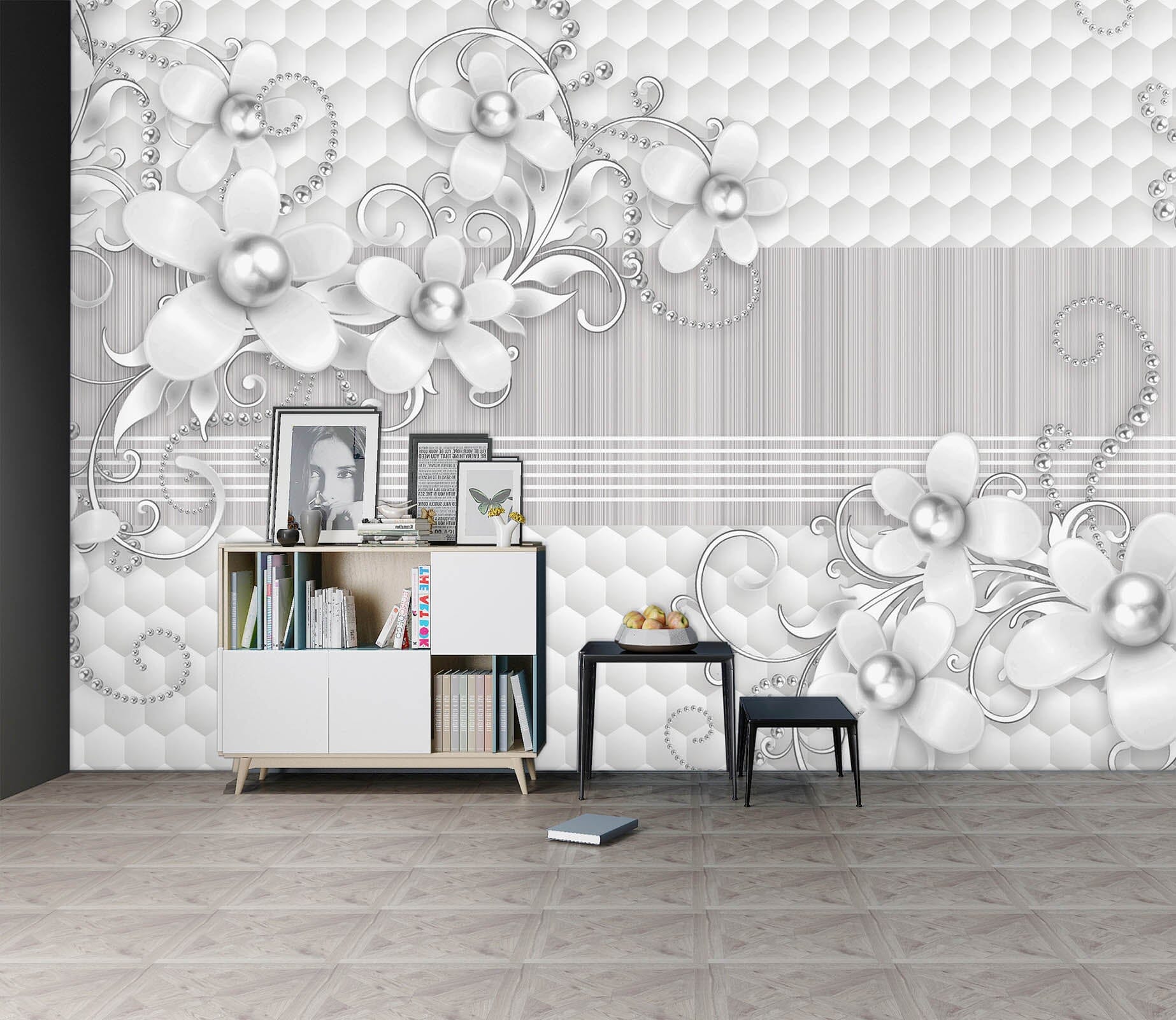 3D Diamond Flower 1472 Wall Murals Wallpaper AJ Wallpaper 2 