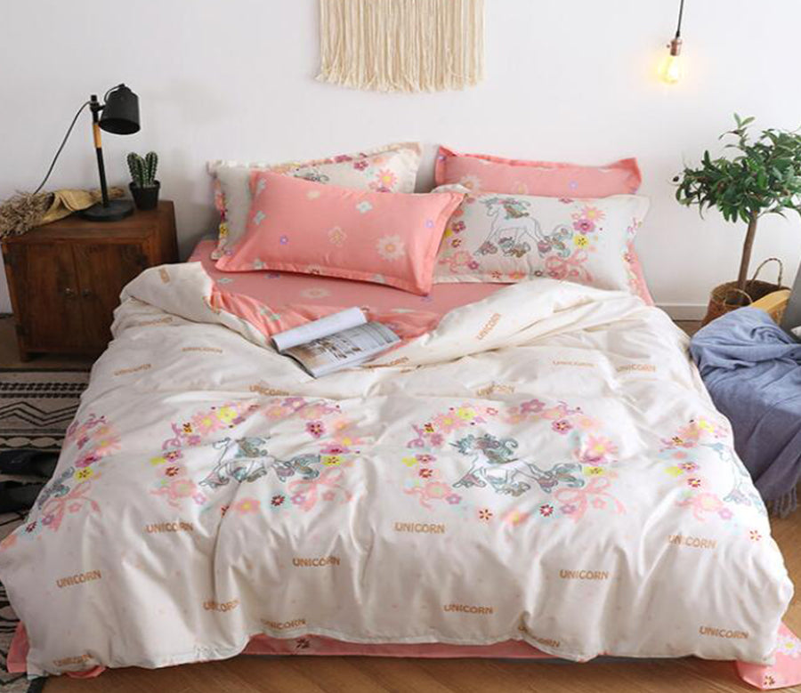 3D Wreath Unicorn 12030 Bed Pillowcases Quilt