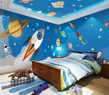 3D Rocket Ship 1556 Wall Murals Wallpaper AJ Wallpaper 2 