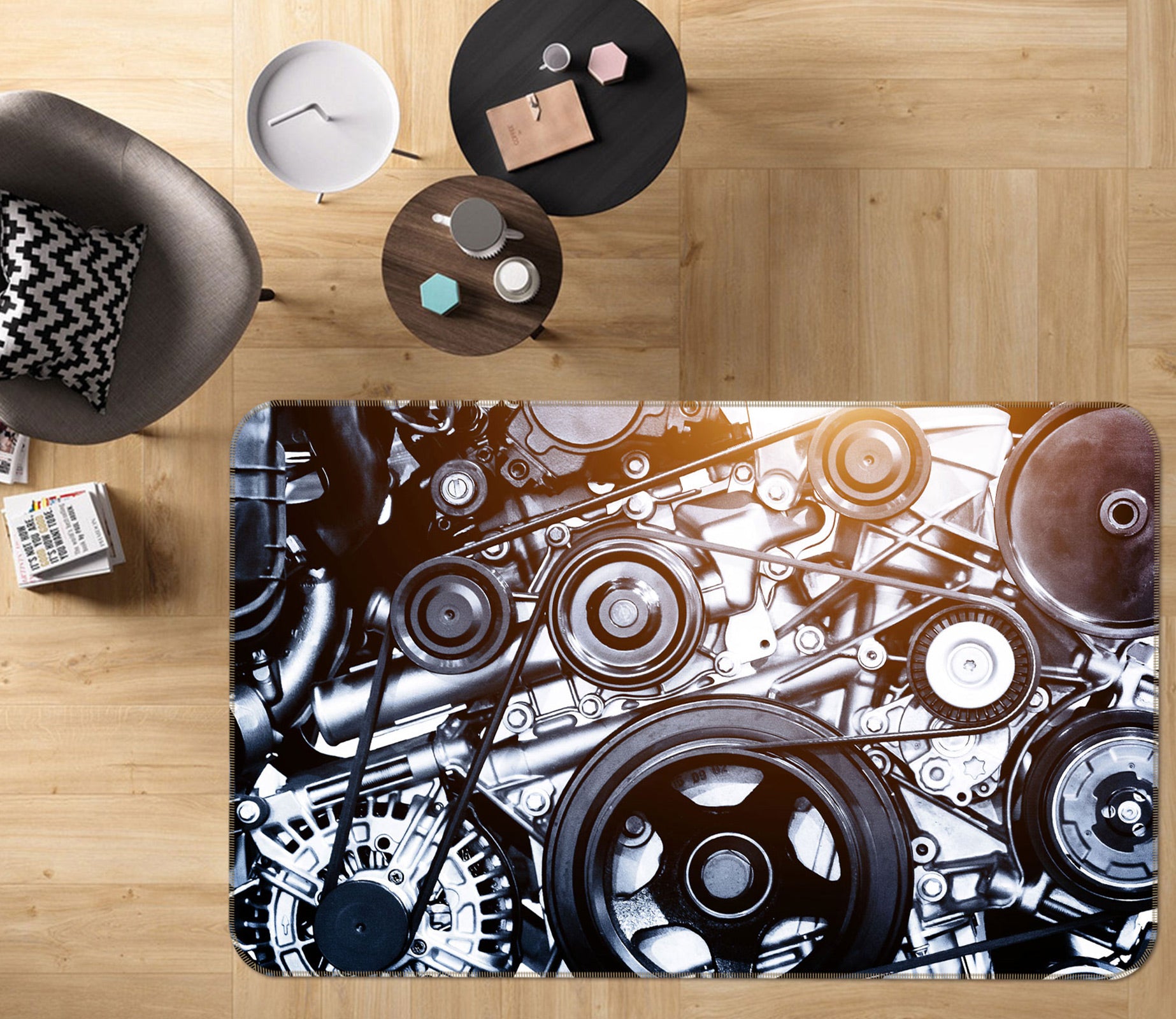 3D Tires 67225 Vehicle Non Slip Rug Mat