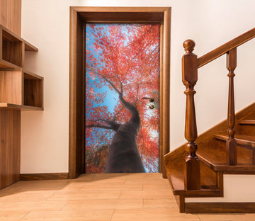 3D Red Tree 25028 Door Mural