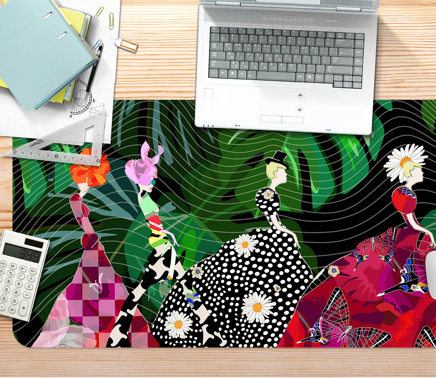 3D Pattern Female 17138 Desk Mat