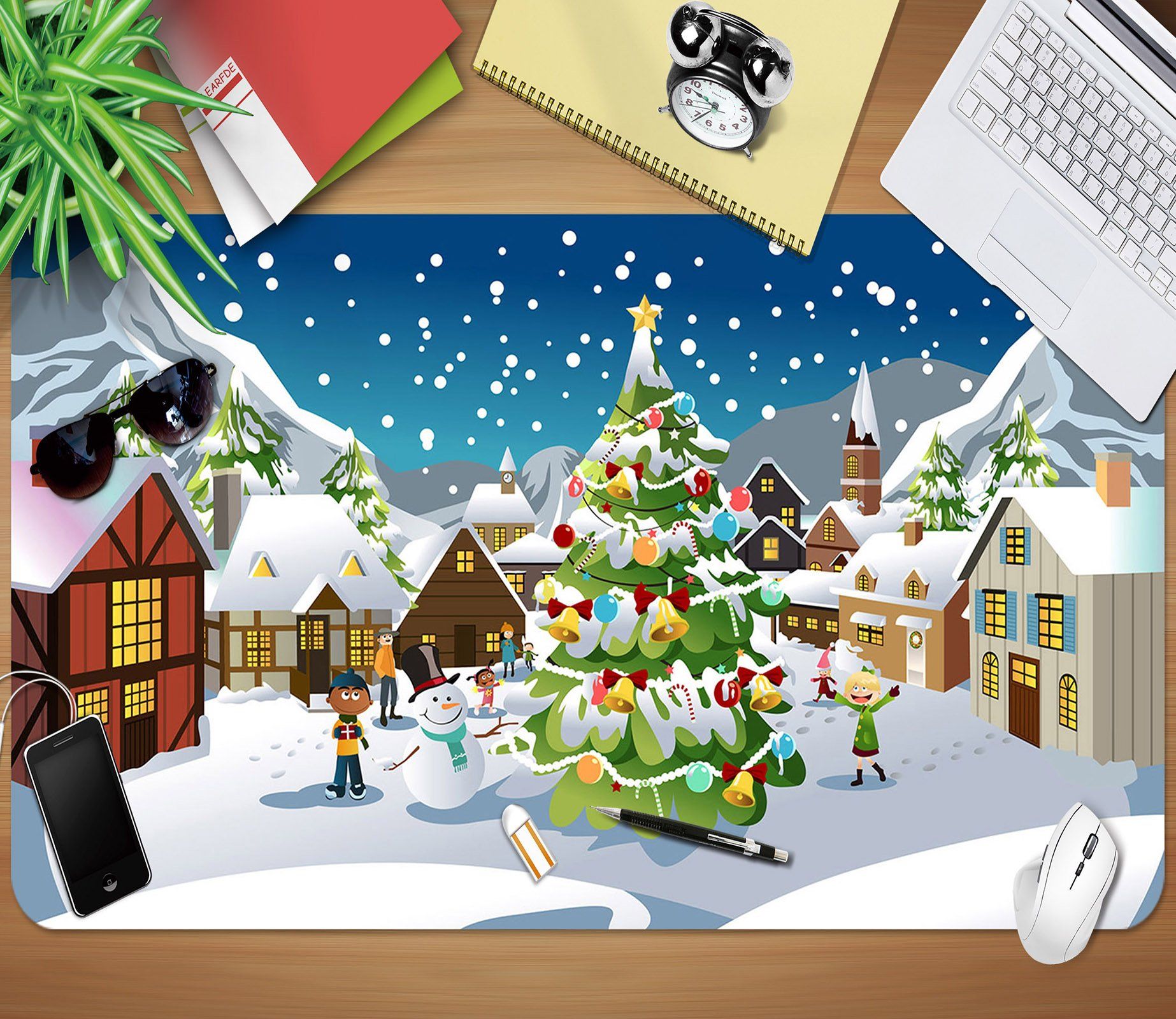 3D Country Christmas 023 Desk Mat Mat AJ Creativity Home 