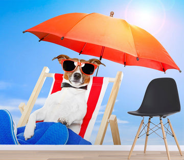 3D Puppy Umbrella 371 Wall Murals Wallpaper AJ Wallpaper 2 