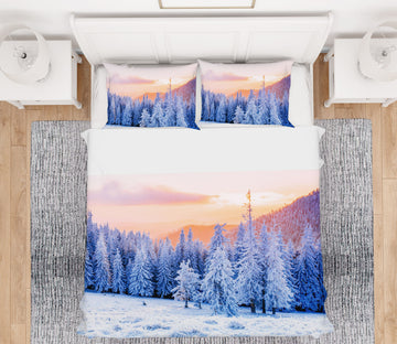3D Snow Forest 61124 Bed Pillowcases Quilt