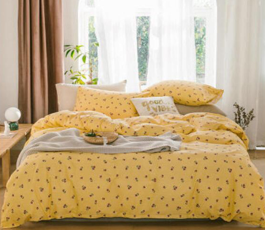3D Yellow Pattern 30031 Bed Pillowcases Quilt
