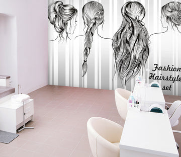 3D Long Hair Styling 1577 Wall Murals