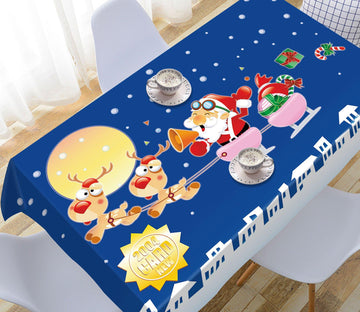 3D Moon Sled Cartoon 22 Tablecloths Tablecloths AJ Creativity Home 