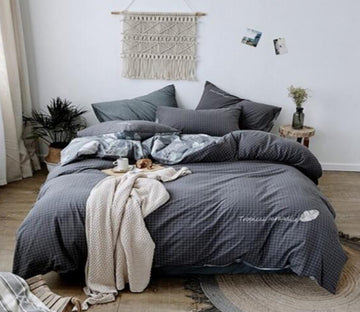 3D Dark Gray 20276 Bed Pillowcases Quilt