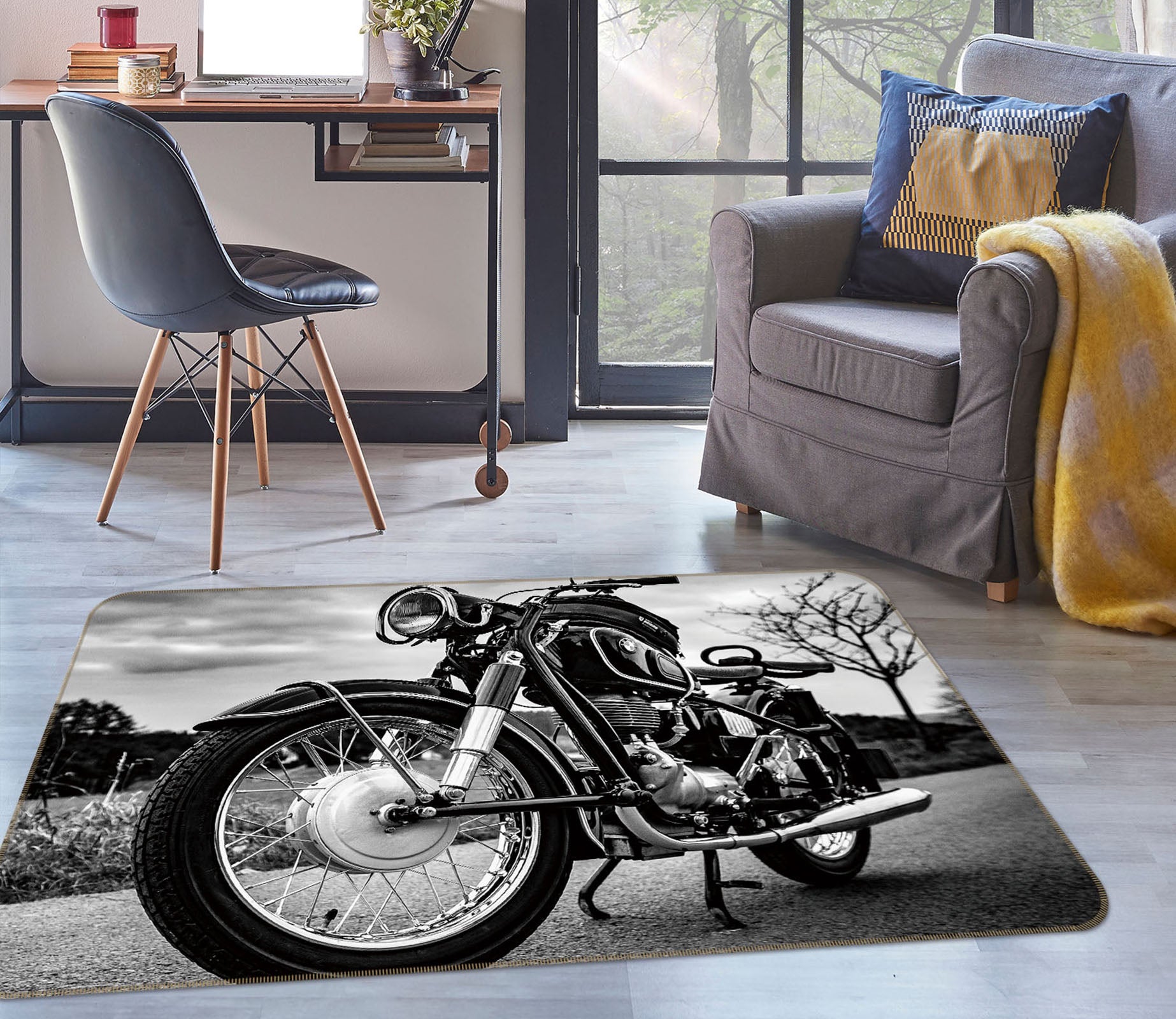 3D Motorcycle 42080 Vehicle Non Slip Rug Mat