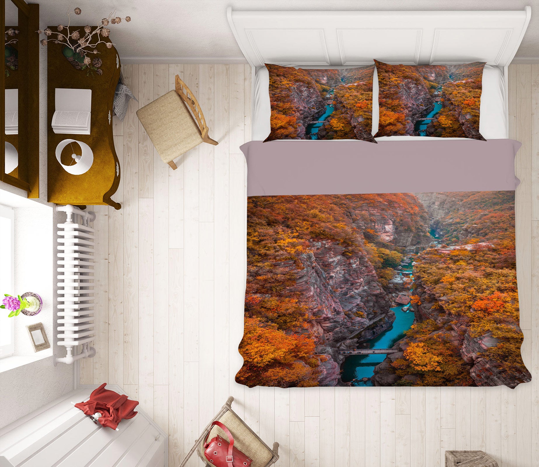 3D Canyon 16152 Bed Pillowcases Quilt