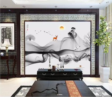 3D Water Mountain 1675 Wall Murals Wallpaper AJ Wallpaper 2 