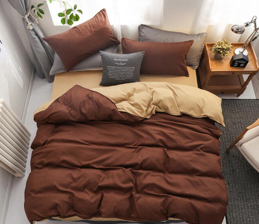 3D Dark Brown Light Brown 2134 Bed Pillowcases Quilt