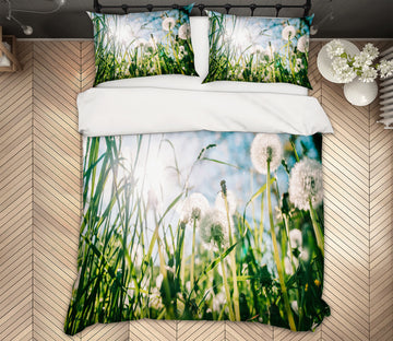 3D Flowers Grass 59132 Bed Pillowcases Quilt