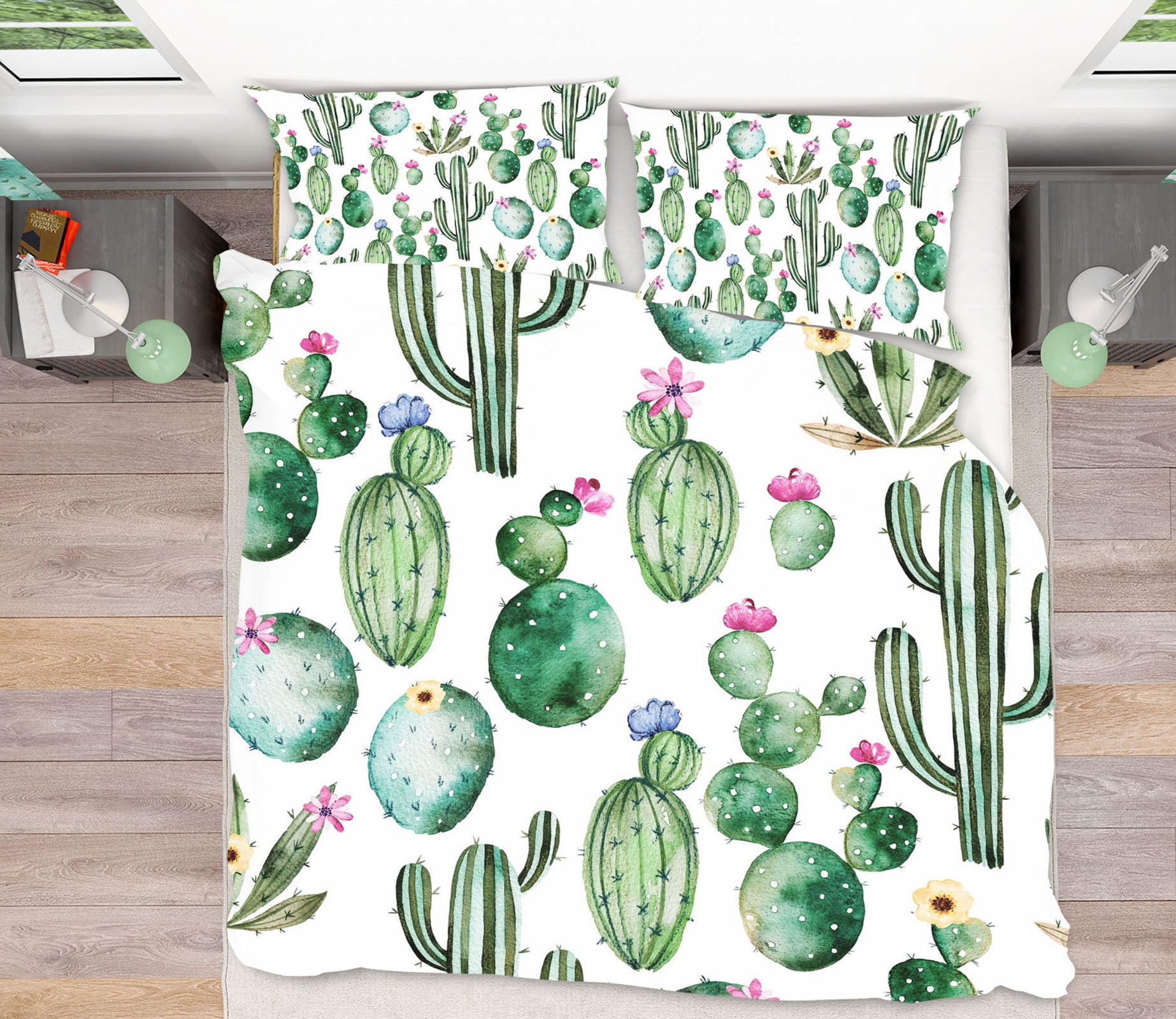 3D Green Cactus Thorn 085 Uta Naumann Bedding Bed Pillowcases Quilt