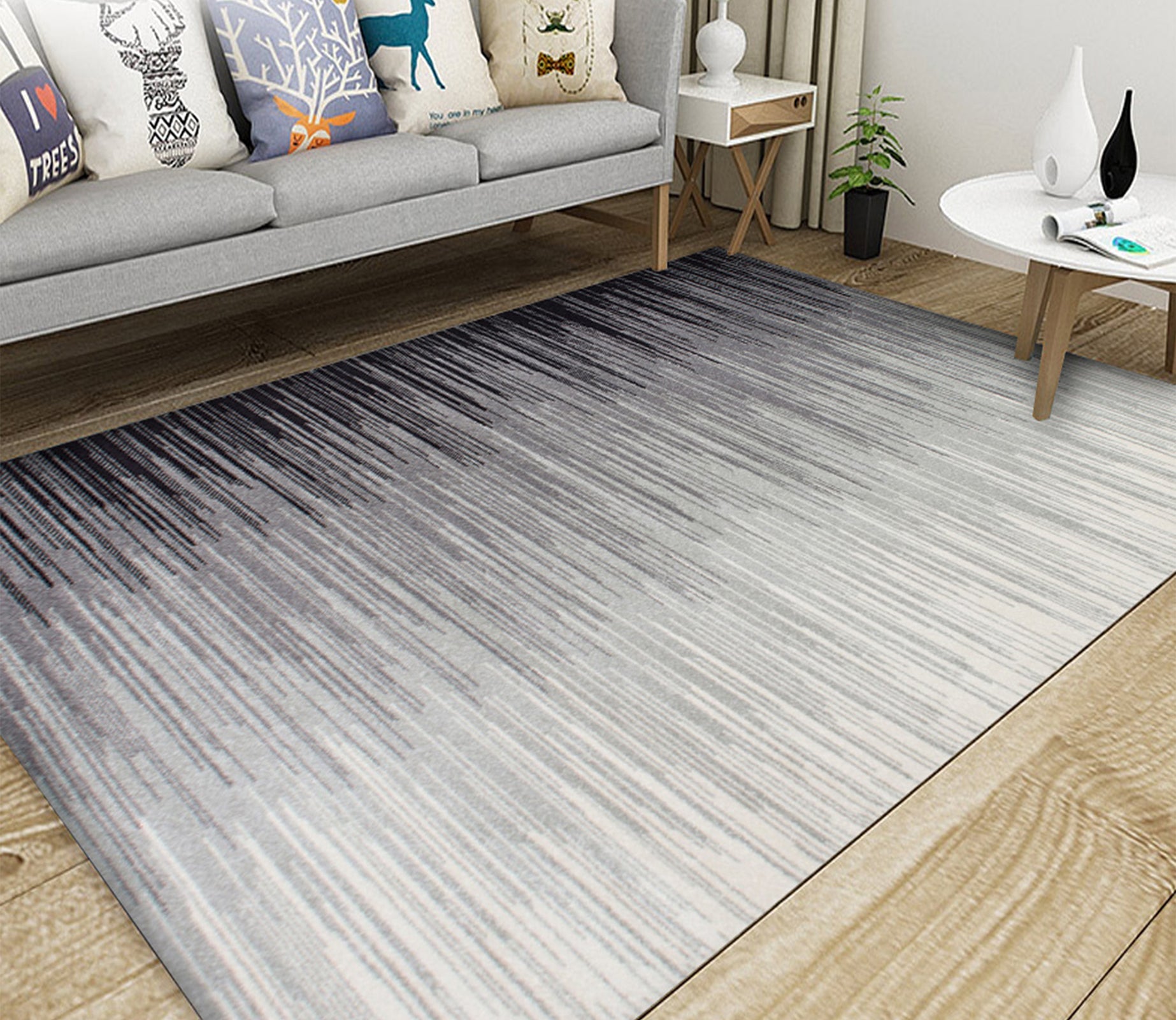 3D Color Stripe WG167 Non Slip Rug Mat Mat AJ Creativity Home 