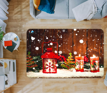 3D Candle 54253 Christmas Non Slip Rug Mat Xmas