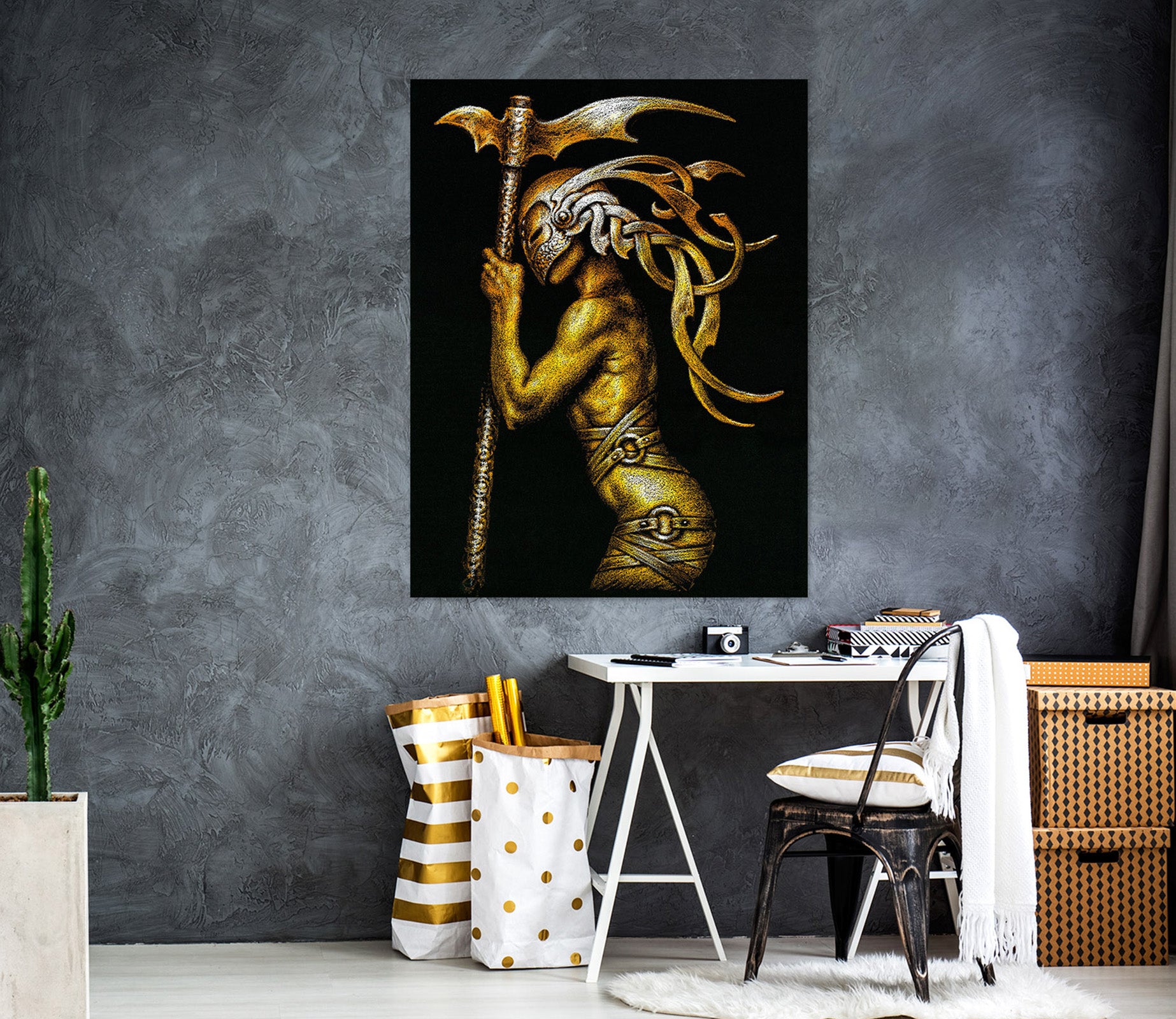 3D Weapon Mask Male 8117 Ciruelo Wall Sticker