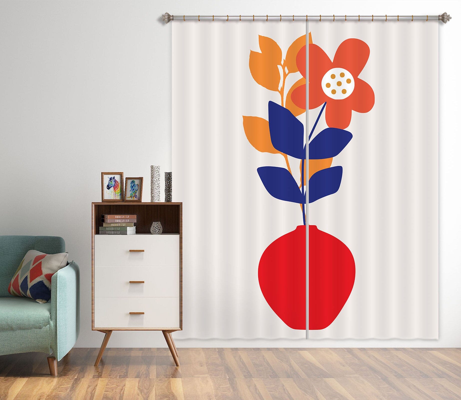 3D Colored Leaves 1128 Boris Draschoff Curtain Curtains Drapes Curtains AJ Creativity Home 