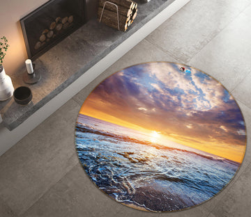3D Sea Surface 81107 Round Non Slip Rug Mat